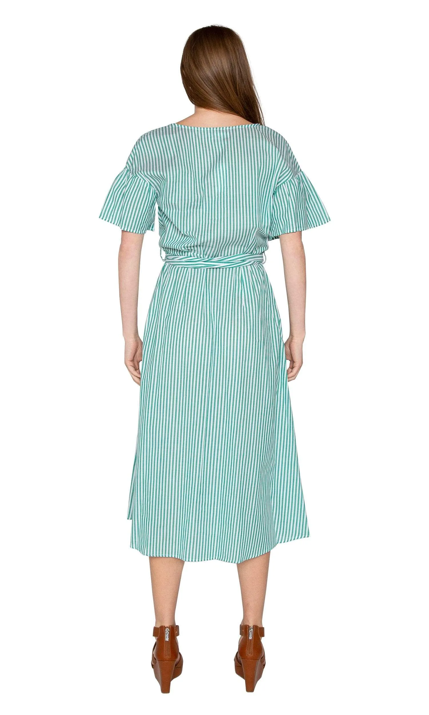 Velvet by Graham & Spencer Jayel Cotton Stripe Wrap Dress