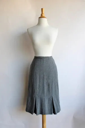 Vintage 1950s Grey Wool Skirt by Century of Boston