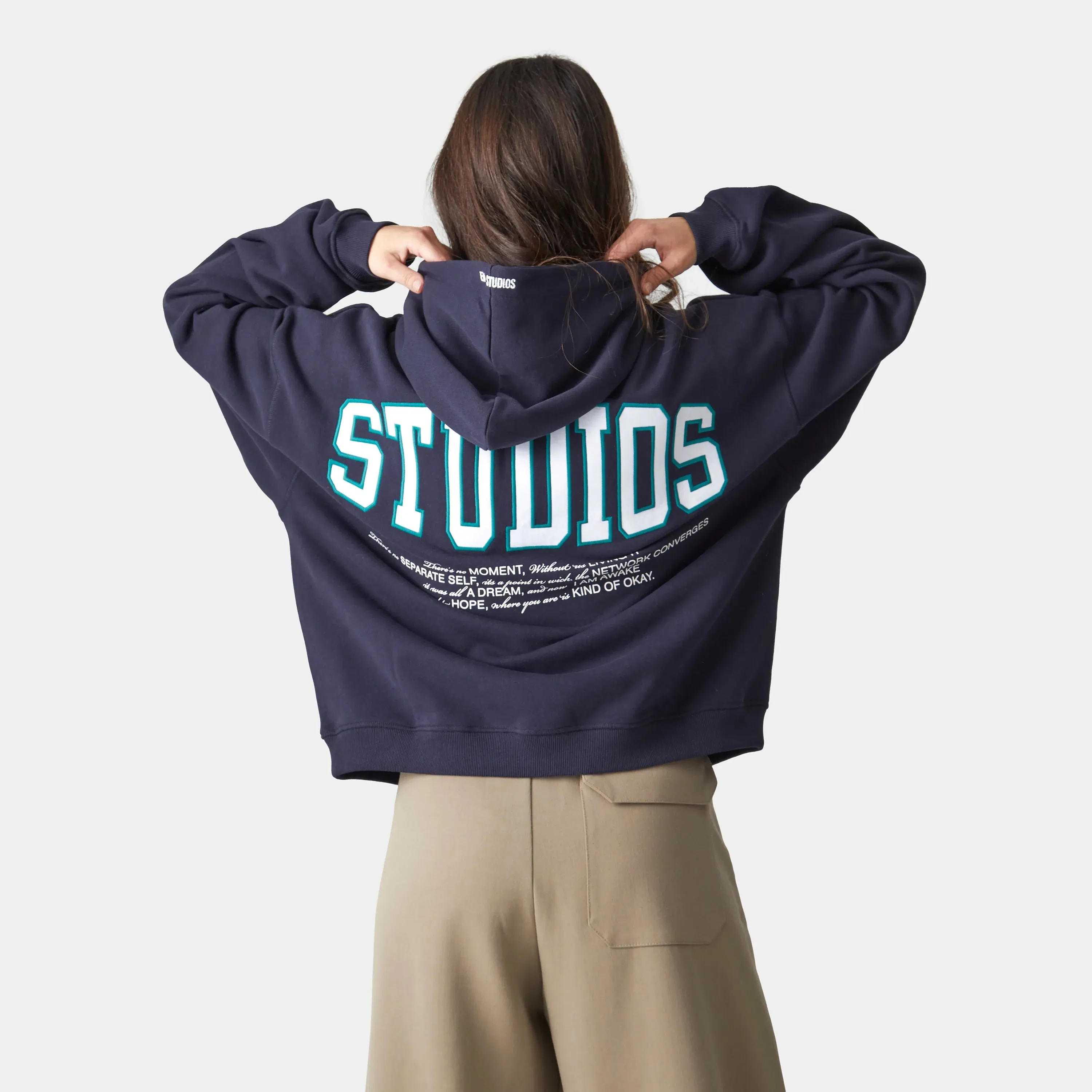 Wrap Up Navy Oversized Hoodie