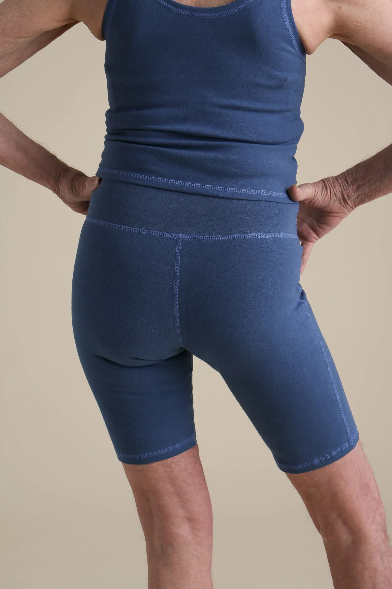 Yoga Bike Shorts in Azure